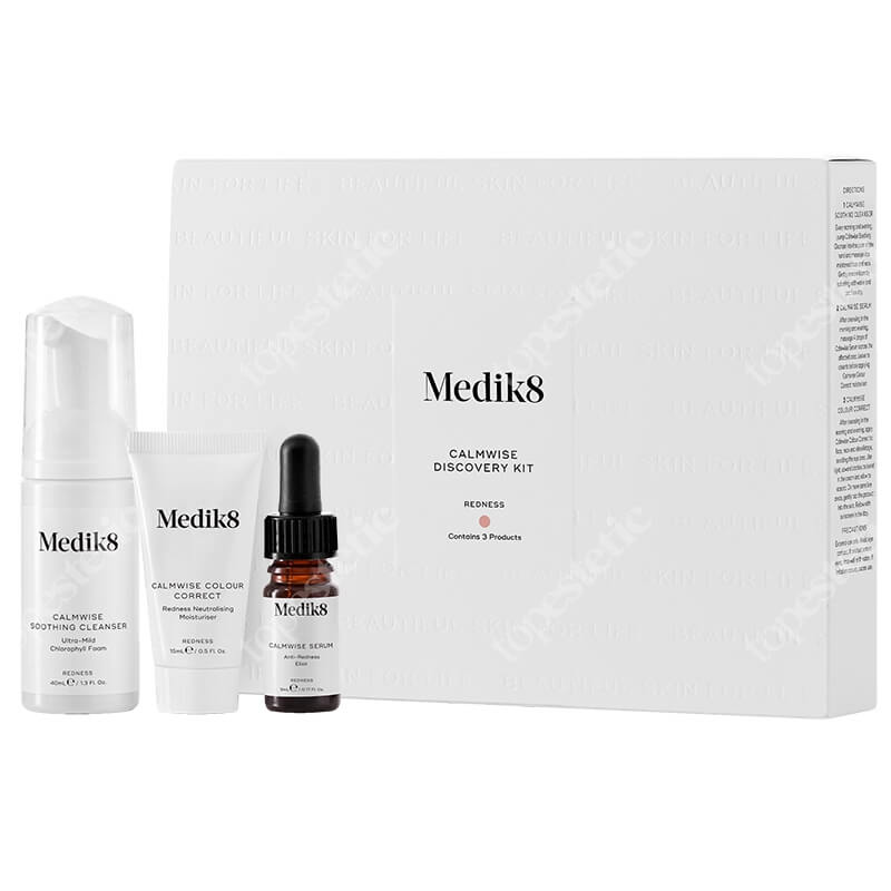 Medik8 Calmwise Discovery Kit ZESTAW Pianka chlorofilowa 40 ml + Serum łagodzące podrażnienia 5 ml + Krem neutralizujący z efektem maskującym 15 ml