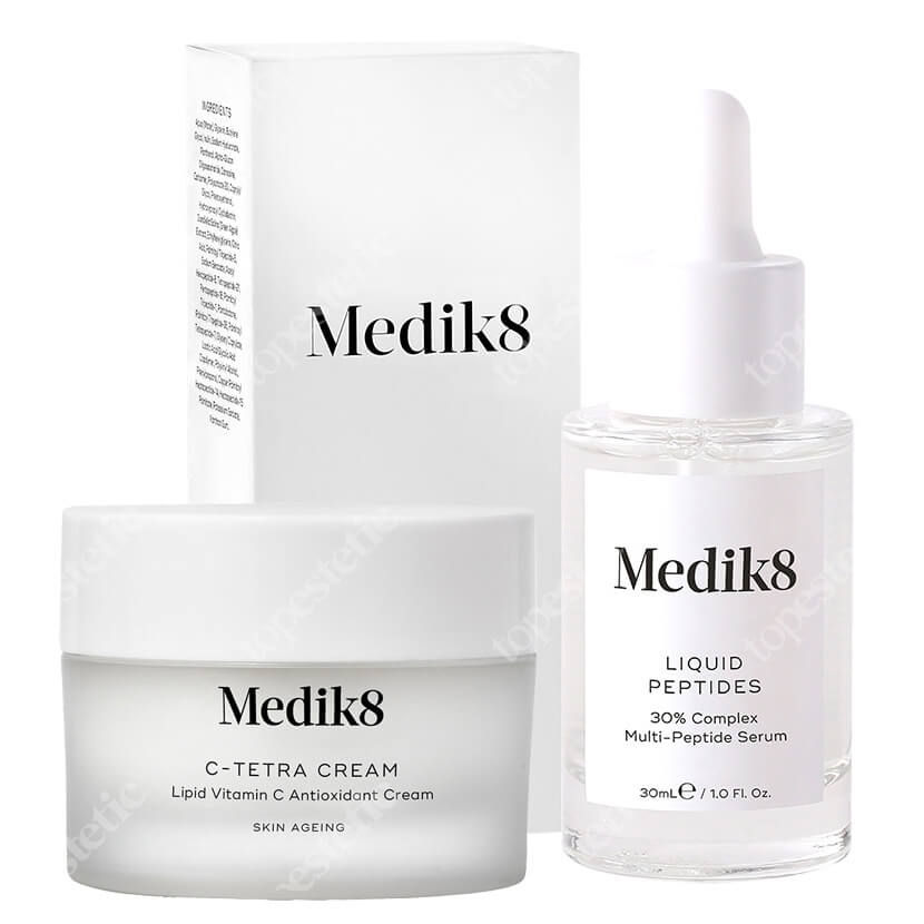 Medik8 Liquid Peptides + C-Tetra Cream ZESTAW Serum Peptydowe 30 ml + Antyoksydacyjny krem z witaminą C 12,5 ml