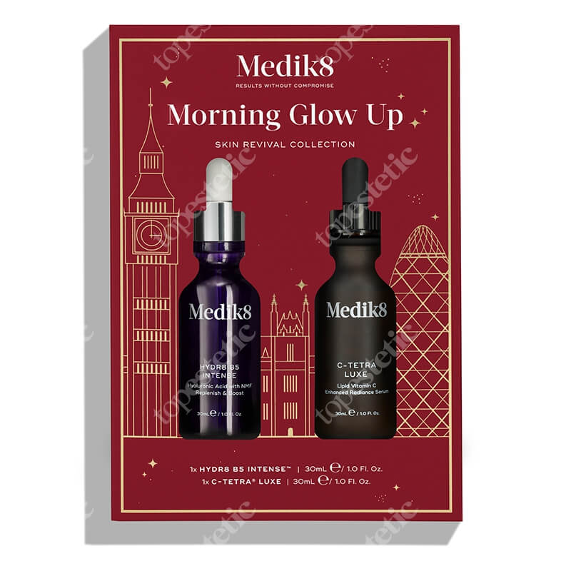 Medik8 Morning Glow Up ZESTAW Serum z witaminą C i antyoksydantami 30 ml + Wzmocnione serum z kwasem hialuronowym 30 ml