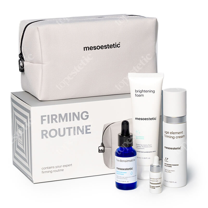 Mesoestetic Firming Ritual Pack ZESTAW Krem 50 ml + Serum 30 ml + Pianka myjąca 100 ml + Koncentrat liftingujący 5 ml