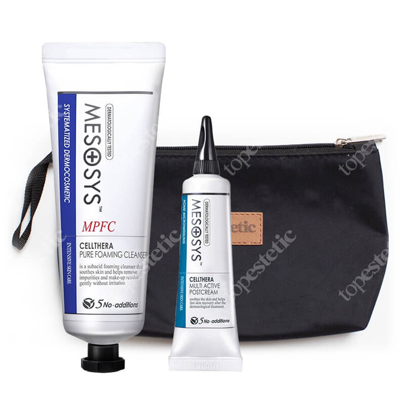Mesosys Cellthera Set ZESTAW Kojący krem 30 ml + Pianka do oczyszczania 100 ml + Kosmetyczka 1 szt