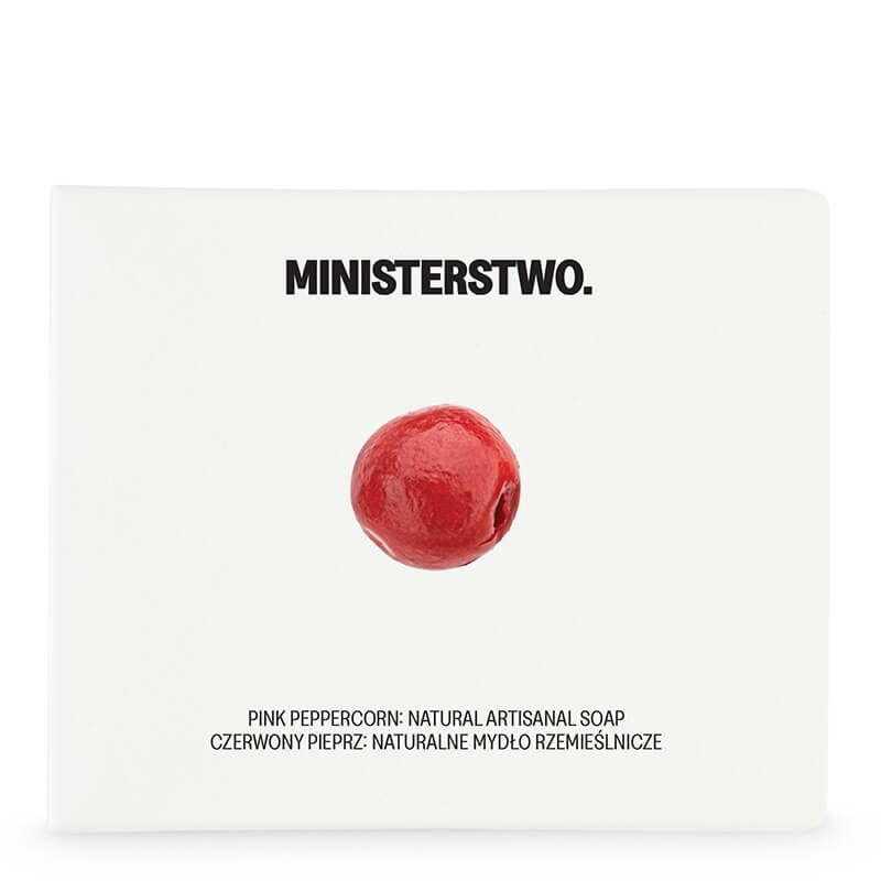 Ministerstwo Dobrego Mydła Czerwony Pieprz Naturalne mydło z glinką kaolinową, sosnowym olejkiem eterycznym i posypką z czerwonego pieprzu 100 g