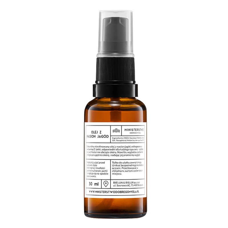 Ministerstwo Dobrego Mydła Olej z Nasion Jagód Nierafinowany olej 30 ml
