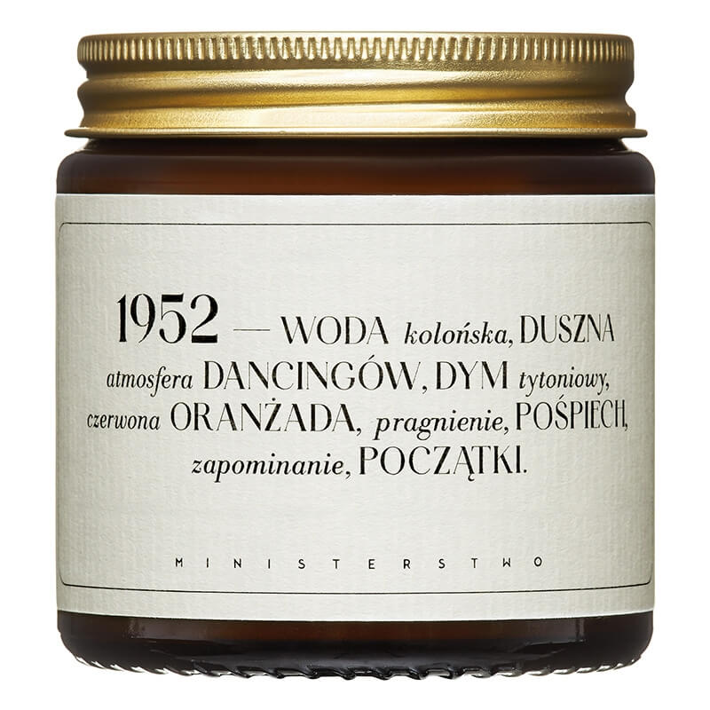 Ministerstwo Dobrego Mydła Świeca Zapachowa 1952 Świeca na bazie wosków roślinnych o nucie kwiatowo-owocowej 120 ml