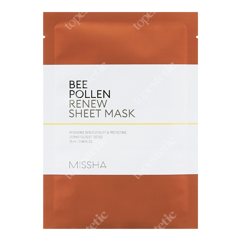 Missha Bee Pollen Renew Sheet Mask Nawilżająca maseczka w płachcie na bazie ekstraktu z pyłku pszczelego 25 ml