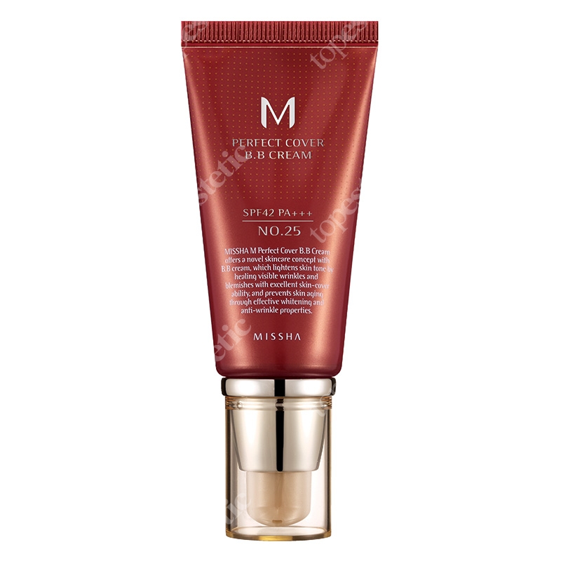 Missha Perfect Cover BB Cream SPF42/PA+++ No 25 Krem BB chroniący przed promieniami UV (kolor Warm Beige) 50 ml