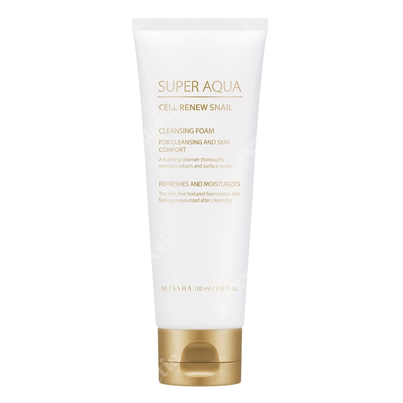 Missha Super Aqua Cell Renew Snail Cleansing Foam Pianka myjąca z ekstraktem ze śluzu ślimaka 100 ml