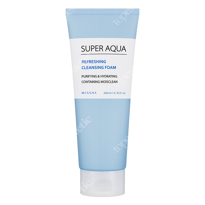Missha Super Aqua Refreshing Cleansing Foam Orzeźwiająca pianka myjąca do codziennego użytku 200 ml