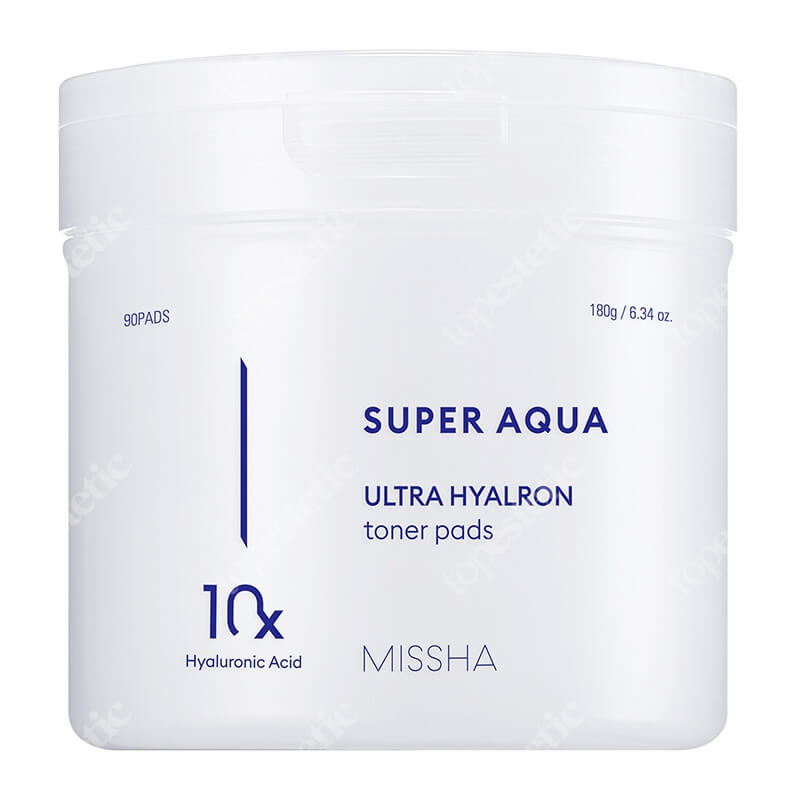 Missha Super Aqua Ultra Hyalron Toner Pads Tonizujące nawilżające płatki 90 szt