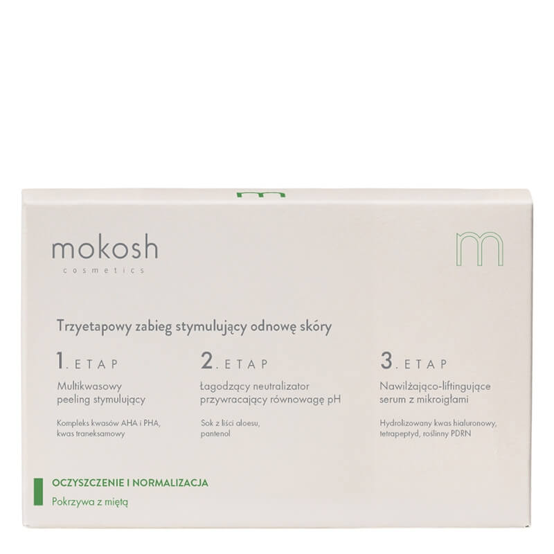 Mokosh Cleansing and Normalization Trzyetapowy zabieg stymulujący odnowę skóry 3x7 ml