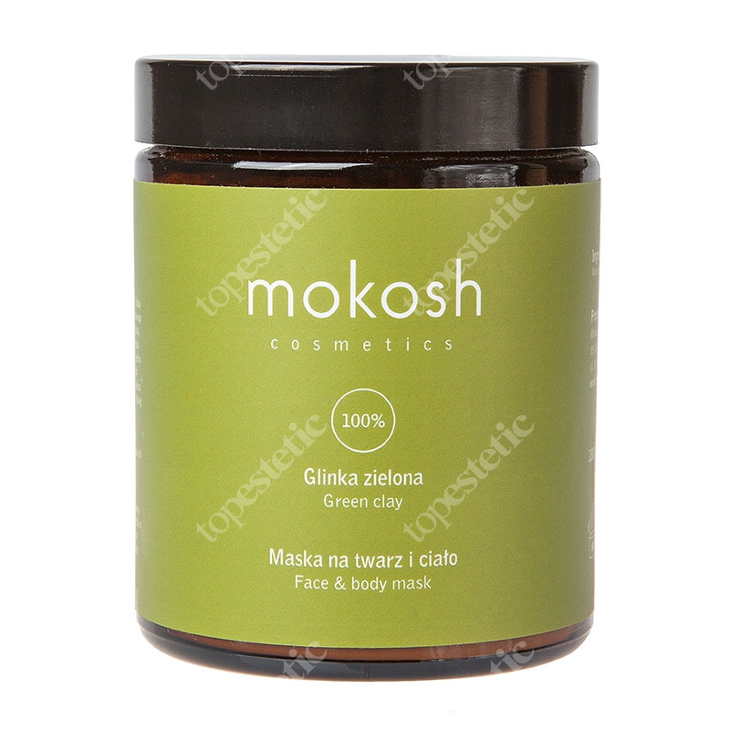 Mokosh Green Clay Face & Body Mask Glinka zielona, maska na twarz i ciało 180 ml