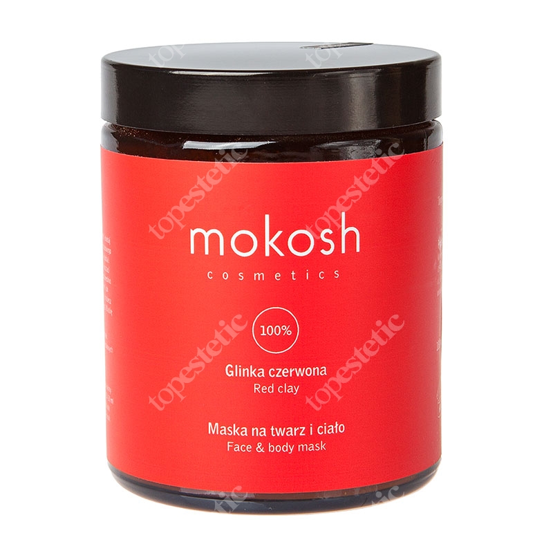 Mokosh Red Clay Face & Body Mask Glinka czerwona, maska na twarz i ciało 180 ml