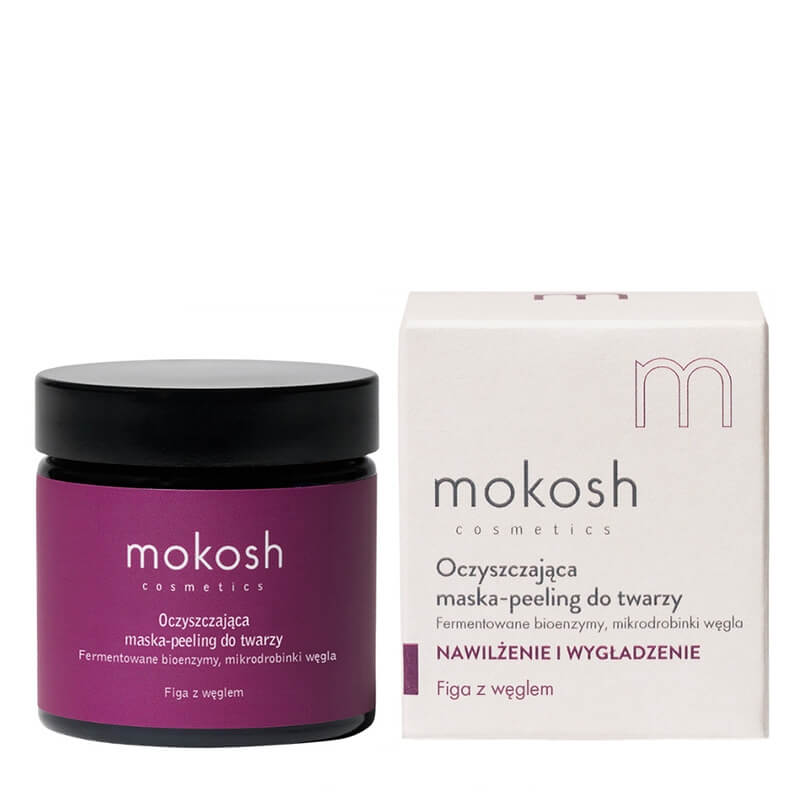 Mokosh Smoothing and Cleasing Face Mask Fig & Charcoal Wygładzająco-oczyszczająca maska do twarzy - Figa z węglem 60 ml