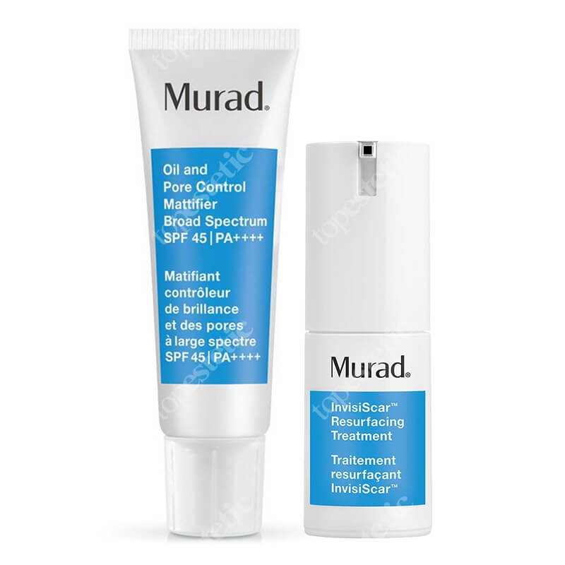 Murad Blemish Control ZESTAW Kuracja na blizny potrądzikowe 15 ml + Krem matujący 50 ml