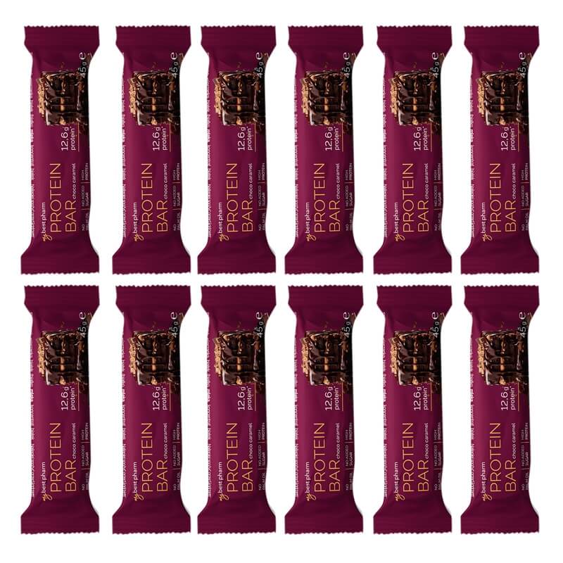 MyBestPharm MyBestProteinBar x 12 ZESTAW Brownie z karmelem 1 szt x 12