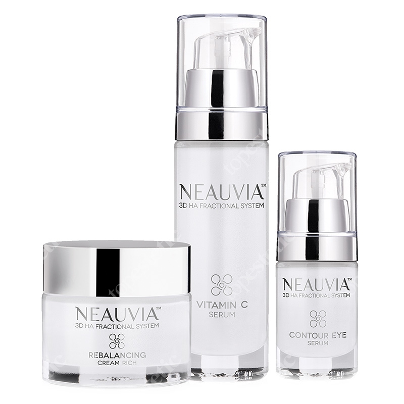 Neauvia Nawilżenie Regeneracja Ukojenie 2019 ZESTAW Krem pielęgnacyjny 50 ml + Serum z witaminą C 30 ml + Serum pod oczy 15 ml