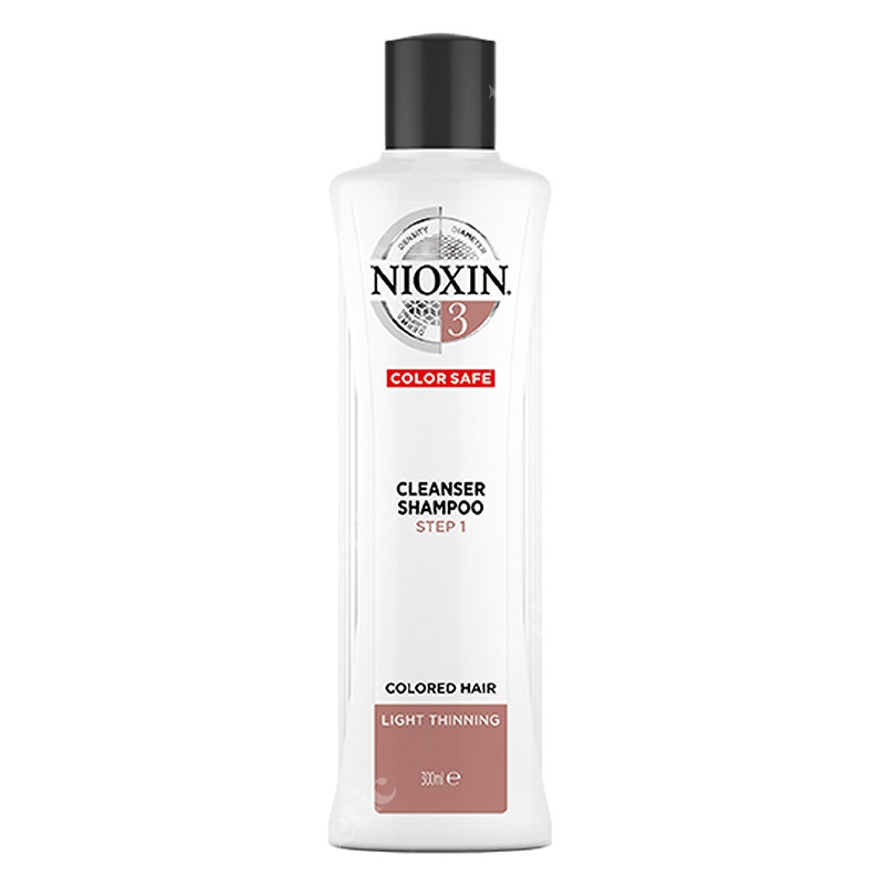 Nioxin Cleanser System 3 Szampon oczyszczający przeciw wypadaniu (włosy farbowane, cienkie, lekko przerzedzone) 300 ml