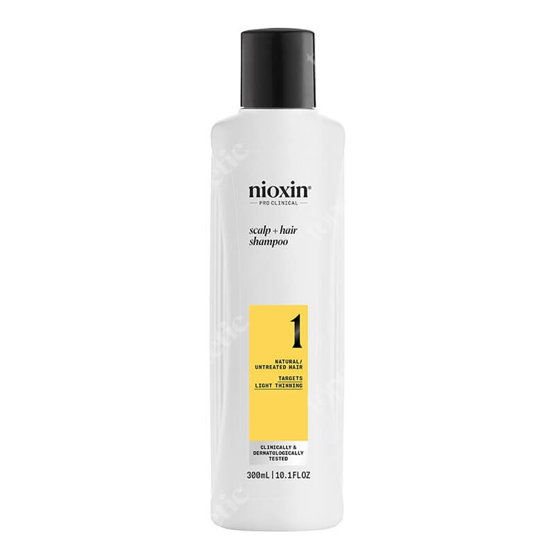 Nioxin System 1 Scalp + Hair Shampoo Szampon do włosów naturalnych lekko przerzedzonych 300 ml