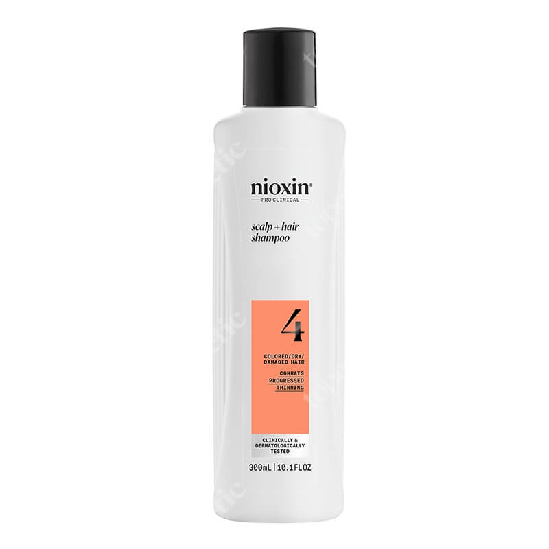 Nioxin System 4 Scalp + Hair Shampoo Szampon do włosów farbowanych z widocznym przerzedzeniem 300 ml