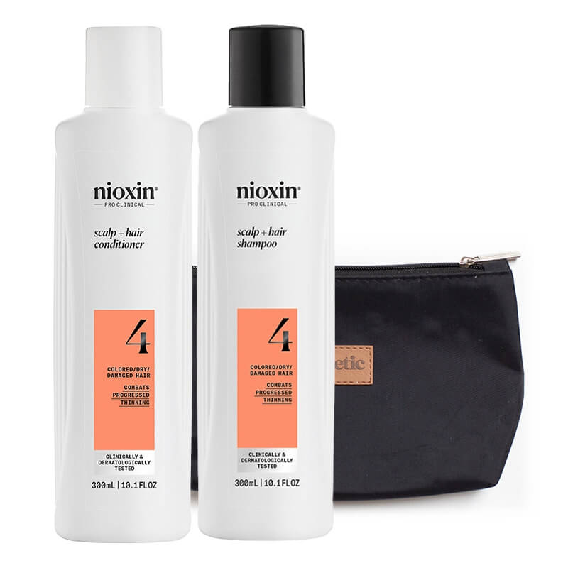 Nioxin System 4 Set ZESTAW Szampon 300 ml + Odżywka 300 ml + Kosmetyczka 1 szt