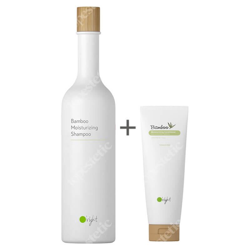 O right Bamboo Moisturizing Shampoo + Bamboo Moisturizing Conditioner ZESTAW Szampon nawilżający do włosów bardzo suchych i zniszczonych 400 ml + Odżywka nawilżająca do włosów bardzo suchych 250 ml