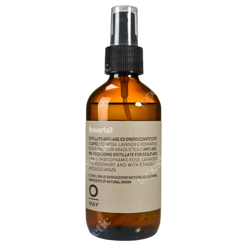 O Way Flowerfall Aromatyczny, przeciwstarzeniowy i energetyzujący hydrolat do skóry głowy i włosów 160 ml