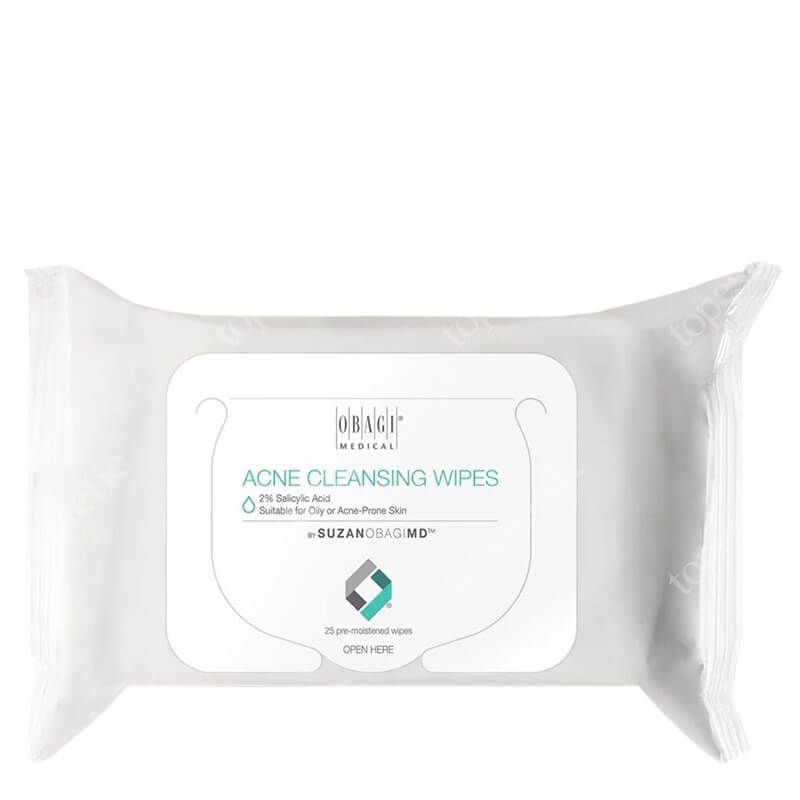 Obagi On the Go Cleansing Wipes for Oily or Acne Prone Skin Chusteczki oczyszczające do cery tłustej i trądzikowej 26 szt