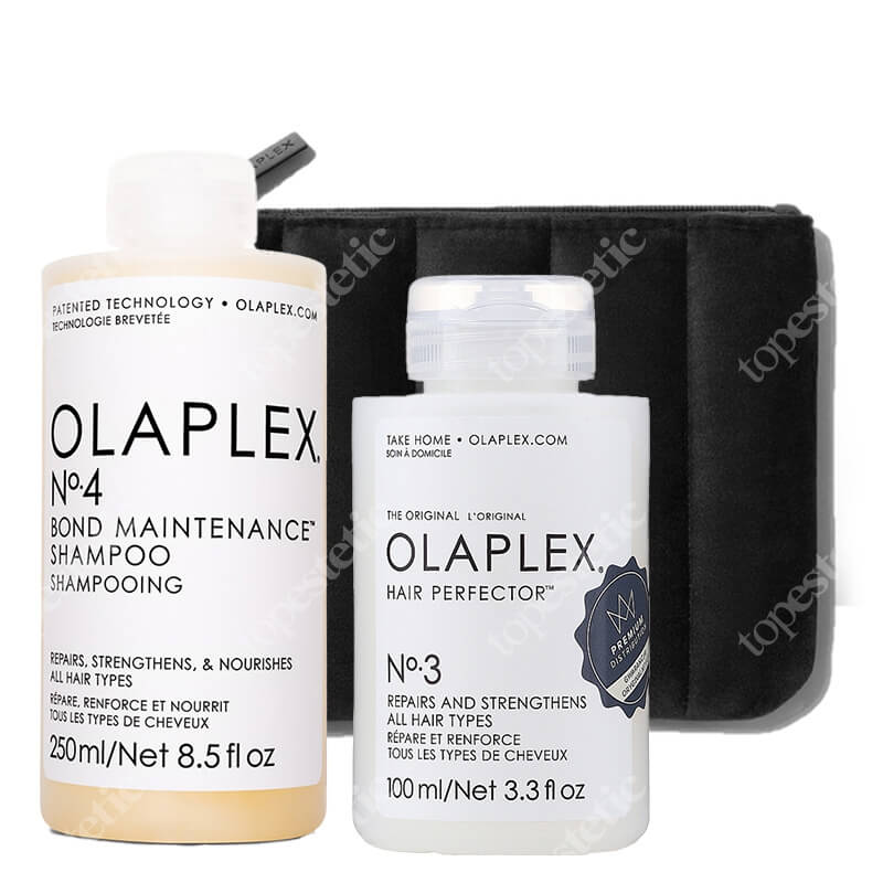 Olaplex Olaplex Set ZESTAW Szampon regenerujący 250 ml + Olaplex do użytku domowego 100 ml + Kosmetyczka 1 szt
