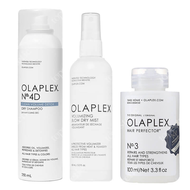 Olaplex Olaplex Style And Repair ZESTAW Suchy szampon 178 g + Mgiełka do stylizacji budująca objętość 150 ml + Olaplex do użytku domowego 100 ml