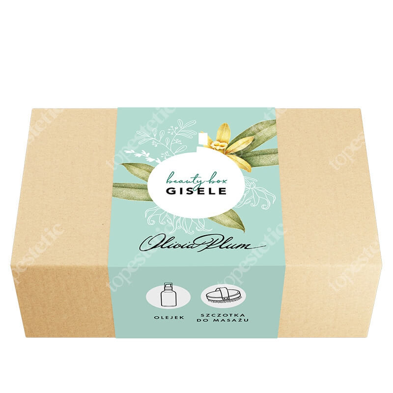 Olivia Plum Beauty Box GISELE ZESTAW Olejek do ciała 100 ml + Szczotka wykonana z drewna bukowego i włókna agawy 1 szt.