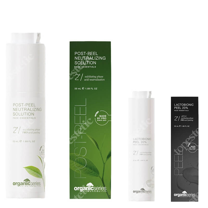 Organic Series Lactobionic Peel 20% + Post - Peel Neutralizing Solution ZESTAW Kwas laktobionowy 20% 50 ml + Neutralizator 200 ml