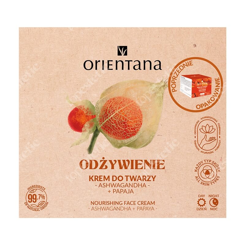 Orientana Day and Night Face Cream Ashwaganda Krem do twarzy na dzień i noc - Żeń szeń indyjski 40 g