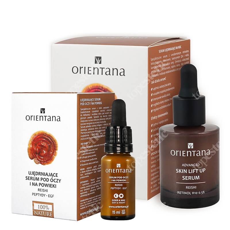 Orientana Eye and Eyelid Serum ZESTAW Serum pod oczy i na powieki 15 ml + Zaawansowane serum liftingujące z retinolem 30 ml