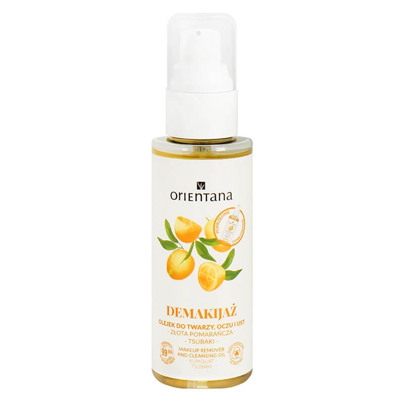 Orientana Face And Eyes Cleansing Oil Golden Orange Olejek do demakijażu twarzy i oczu - złota pomarańcza 100 ml