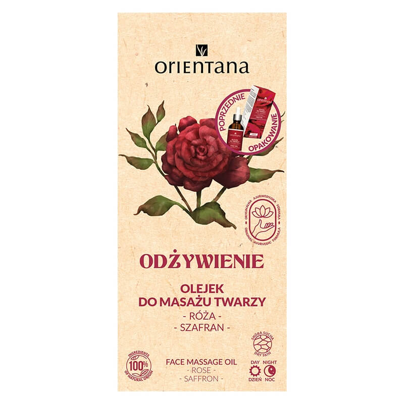 Orientana Face Oil Japanese Rose Olejek do twarzy - Róża japońska i szafran 50 ml