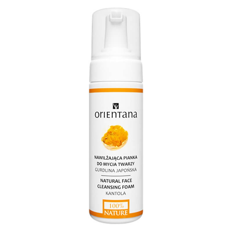 Orientana Natural Face Cleansing Foam - Kantola Nawilżająca pianka do mycia twarz - Gurdlina Japońska 150 ml