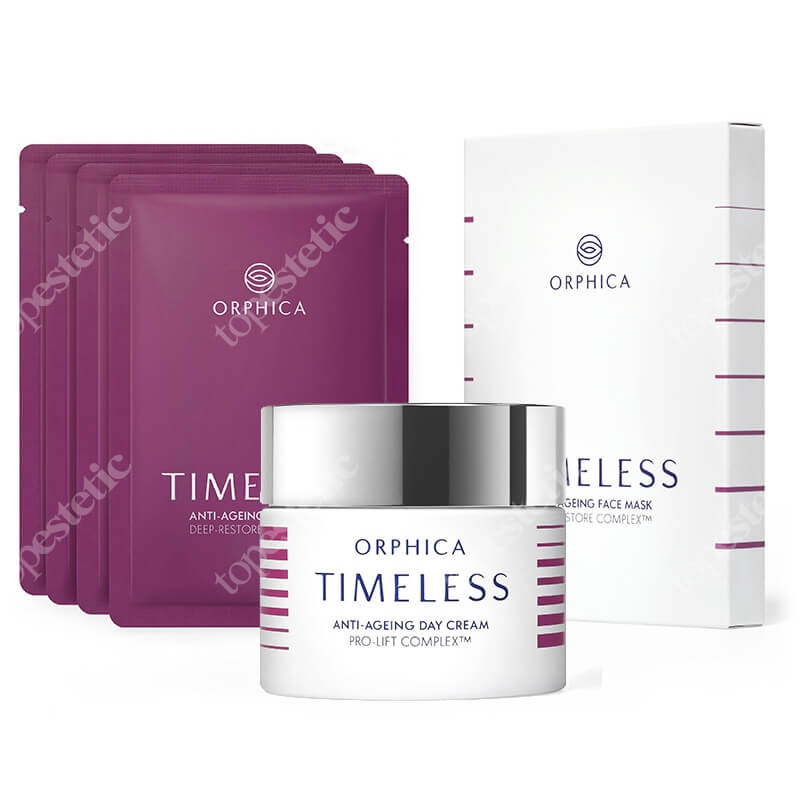 Orphica Timeless Anti-Ageing Day Set ZESTAW Maska na twarz 4 szt. (1 op.) + Krem na dzień 50 ml