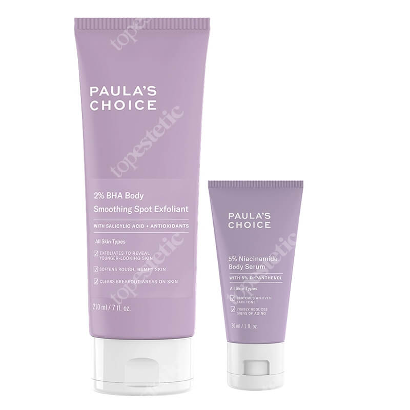 Paulas Choice Body Care ZESTAW Balsam złuszczający do ciała 210 ml + Serum do ciała z 5% niacynamidem - travel size 30 ml