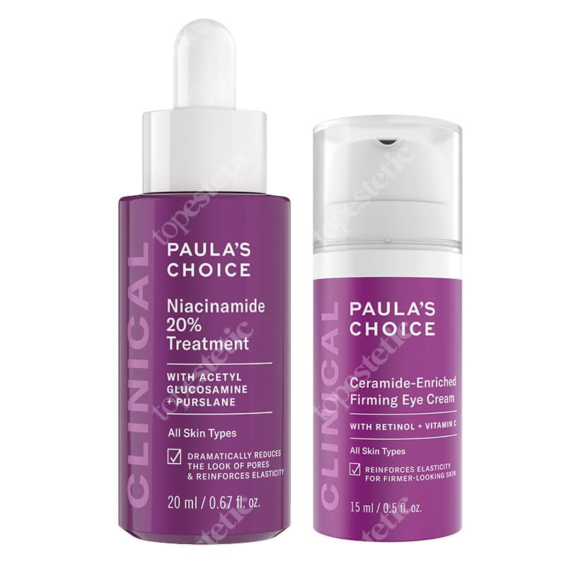 Paulas Choice Clinical Care ZESTAW Odżywczy i ujędrniający krem z ceramidami pod oczy 15 ml + Serum regenerujące 20 ml