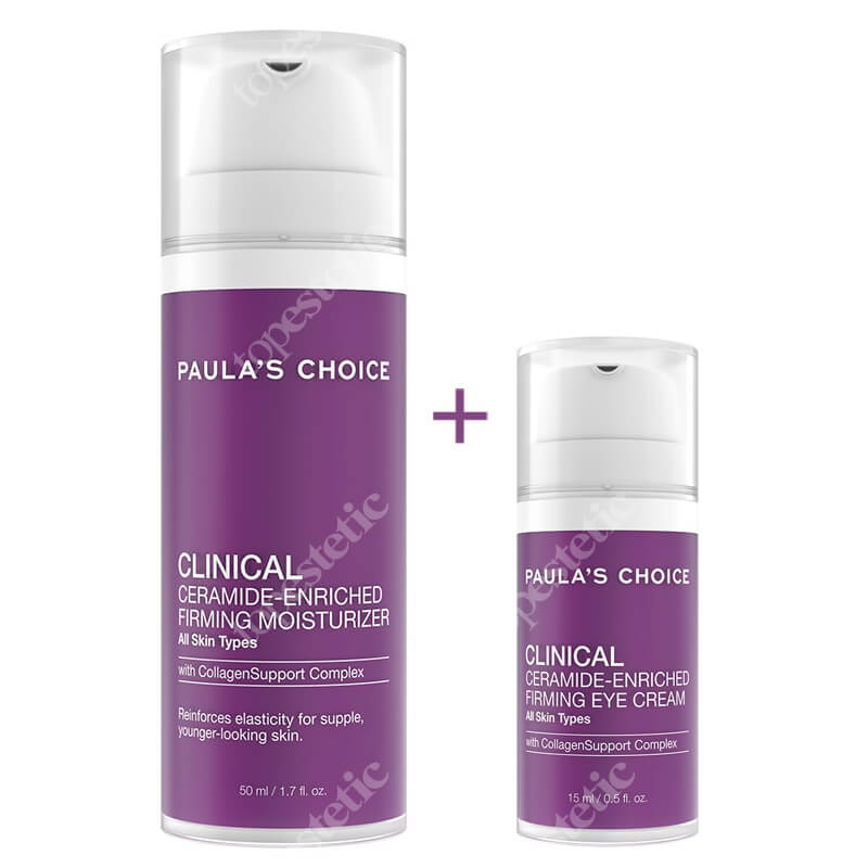 Paulas Choice Clinical Ceramide Set ZESTAW Odżywczy i ujędrniający krem z ceramidami pod oczy 15 ml + Odżywczy i ujędrniający krem do twarzy 50 ml