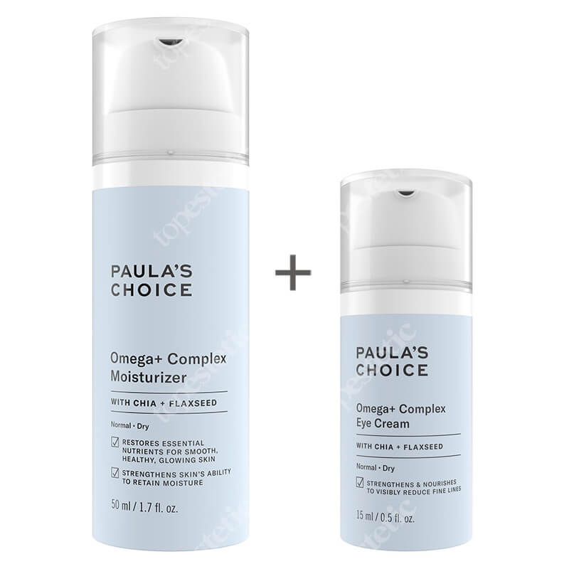 Paulas Choice Omega+ Set ZESTAW Intensywnie odżywczy krem z kwasami Omega 3,6,9 dla skóry suchej 50 ml + Krem z kwasami Omega pod oczy 15 ml