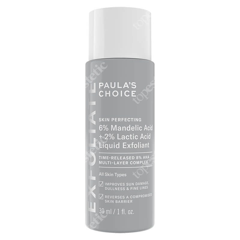 Paulas Choice Skin Perfecting 6% Mandelic Acid + 2% Lactic Acid Liquid Exfoliant Travel Płyn złuszczający z 6% kwasem migdałowym + 2% kwasem mlekowym 30 ml