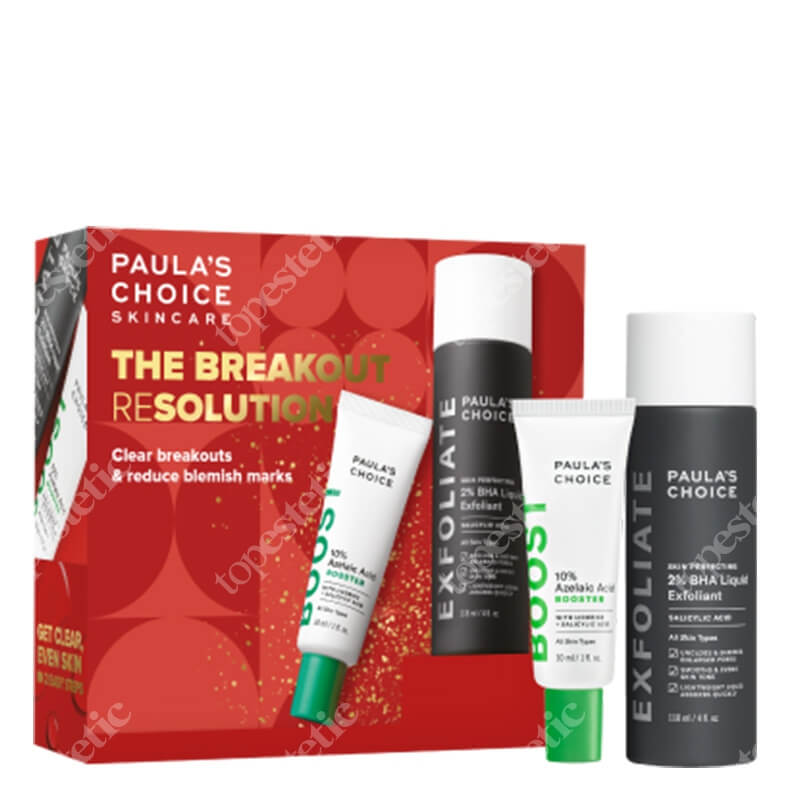 Paulas Choice The Breakout Resolution ZESTAW Serum wygładzające z kwasem azelainowym i salicylowym 30 ml + Płyn złuszczający z 2% kwasem salicylowym 118 ml