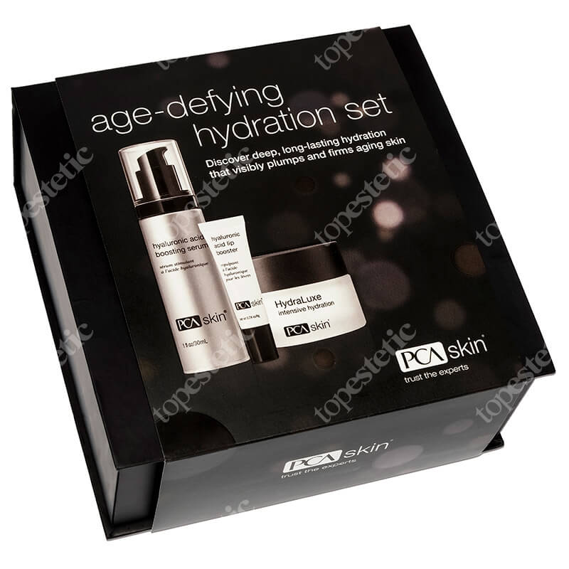 PCA Skin Age Defying Hydration Set ZESTAW Serum intensywnie nawilżające 28 g + Balsam do pielęgnacji ust 6 g + Krem nawilżający 55 g