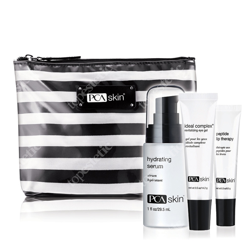 PCA Skin Hydrating Trio ZESTAW Serum 29,5 ml + Żel pod oczy 14 g + Nawilżenie ust 8,5 g