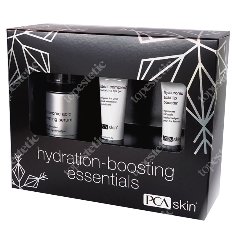 PCA Skin Hydration Boosting ZESTAW Serum intensywnie nawilżające 28 g + Rewitalizujący żel pod oczy 14,2 g + Balsam do intensywnej pielęgnacji ust na