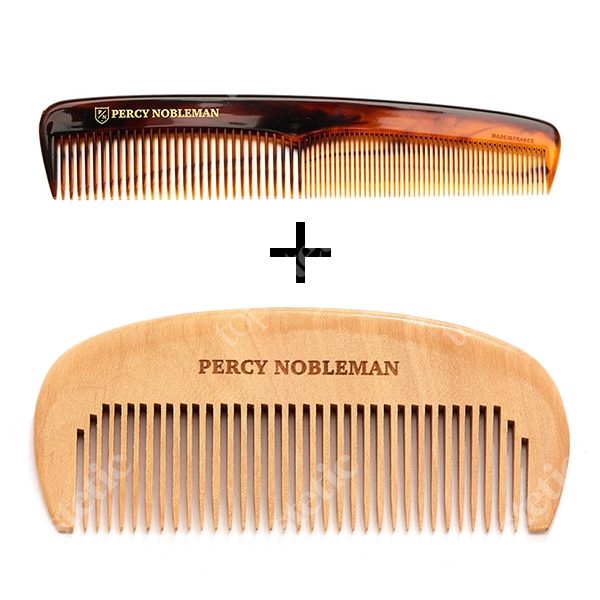 Percy Nobleman Hair Comb + Beard Comb ZESTAW Grzebień do włosów i do brody