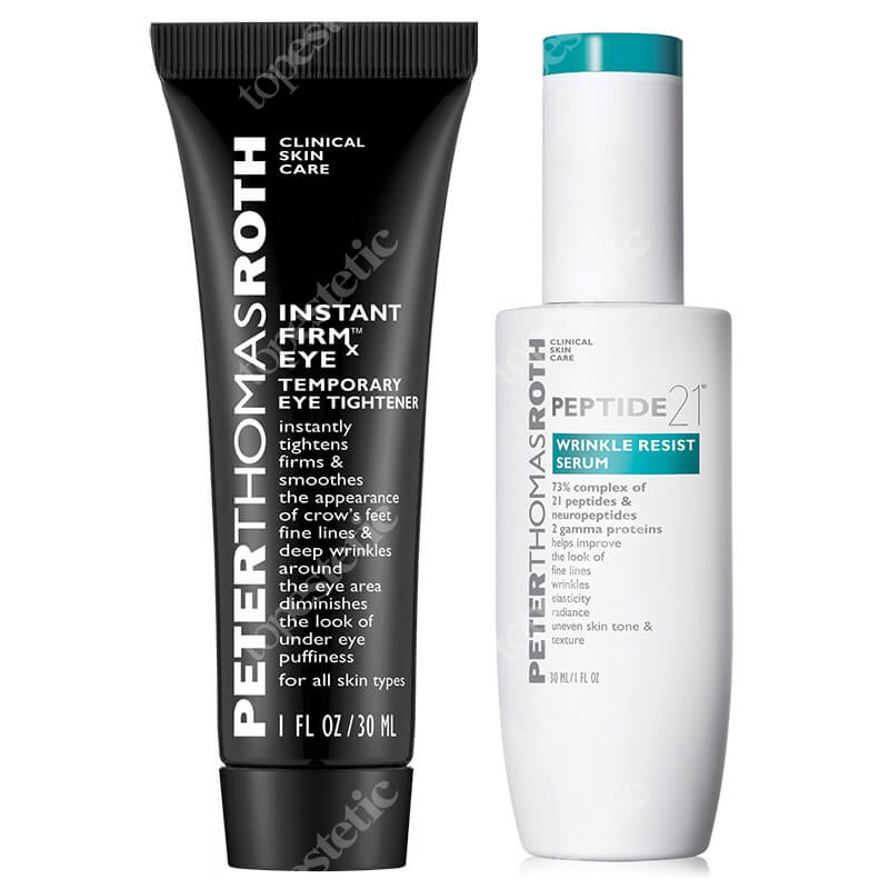 Peter Thomas Roth Instant FirmX Eye + Peptide 21 Wrinkle Resist Serum ZESTAW Krem pod oczy o działaniu liftingującym i napinającym 30 ml + Rewolucyjne serum przeciwzmarszczkowe 30 ml