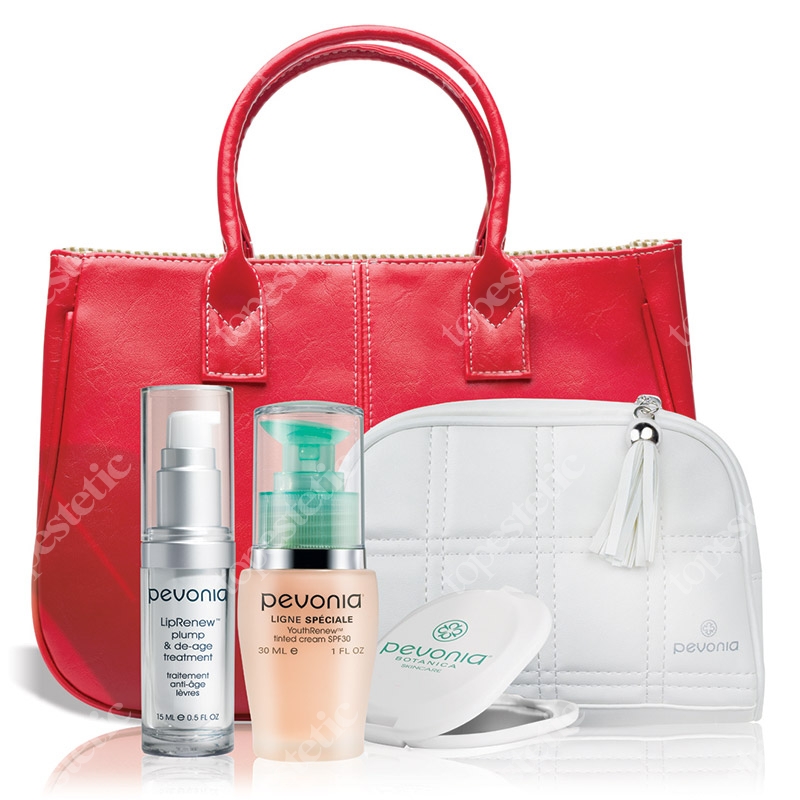 Pevonia Renewal Set ZESTAW Krem 30 ml + LipoWypełniacz 15 ml + Biała kosmetyczka + Lusterko kosmetyczne + Luksusowa torebka