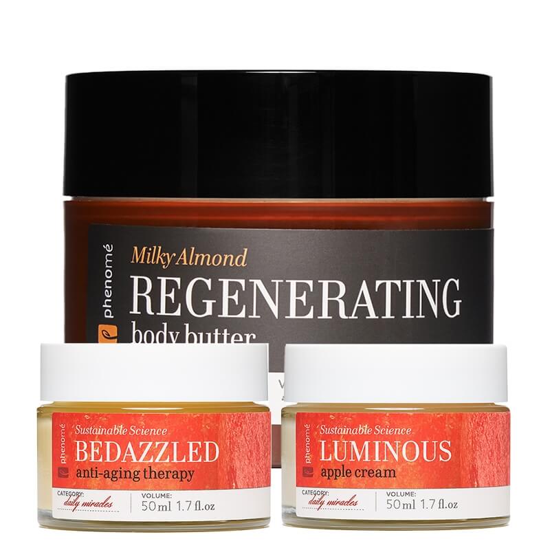 Phenome Luminous Skin ZESTAW Krem na dzień 50 ml + Krem na noc 50 ml + Regenerujące masło do ciała 200 ml GRATIS